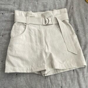 IRO Paper bag linen shorts